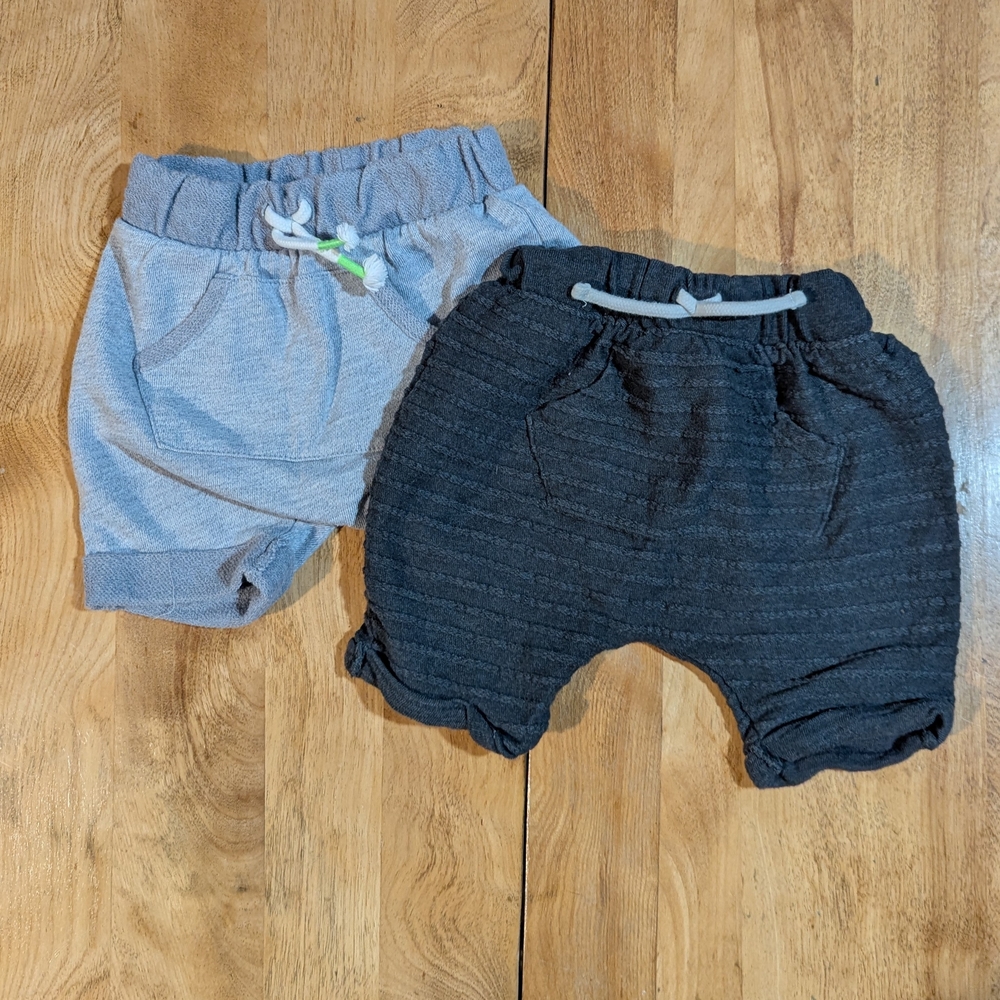 Cat & Jack Baby Shorts Set in Charcoal and Dark Gray